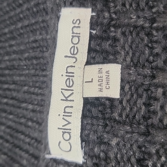 Calvin Klein Knit Zip Up Turtleneck Sweater - Picture 10 of 15